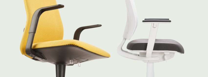 Two chairs illustrating dynamic customization for different user weights
